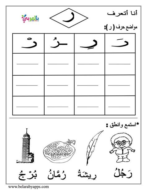 Arabic letter beginning middle end worksheets ⋆ بالعربي نتعلم | Arabic kids, Learn arabic online ...