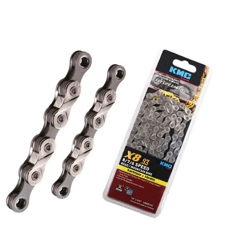 Original KMC X8 93 NPGY 8 Speed KMC Chain For Trekking 116 Links Half