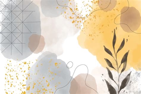 Free Vector Watercolor Abstract Doodle Background