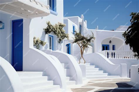 Premium Photo | Traditional Greek Architecture Against Minimalist ...