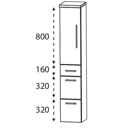 Puris Crescendo Hochschrank Mit Einer Dreht R Cm