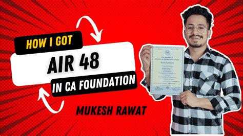 EP 2 How I Got AIR 48 In CA Foundation 322 Marks Mukesh Rawat