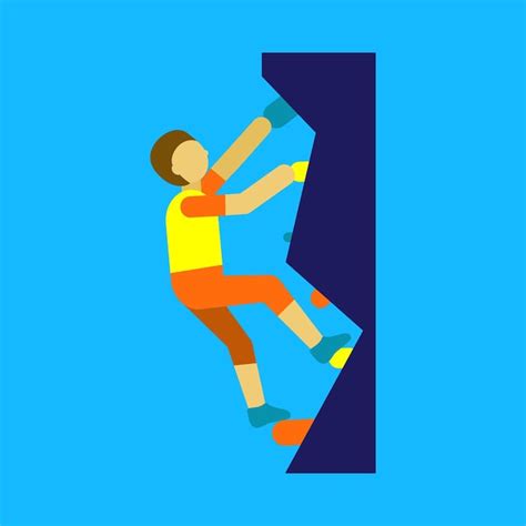 Premium Vector Rock Climbing Illustration Vector