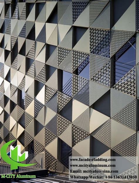 3D Exterior Perforated Metal Cladding Aluminium Facades For Building