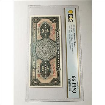 Mexico Peso Series Dw Ef Banknote Graded Gem Unc Ppq By