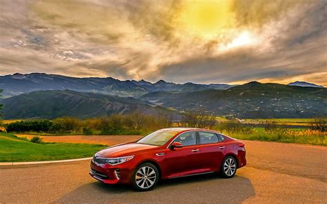 Hd Wallpaper Kia Optima Turbo Red Car Wallpaper Flare