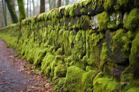 Premium Ai Image Photograph Of A Mosscovered Stone Wall