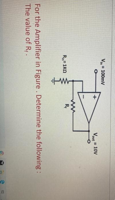 Solved Vin 100mV Vout 10V Rin 150 RE For The Amplifier Chegg