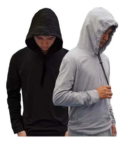 Playera Manga Larga Con Gorro Hombre Piezas Envio Gratis Meses