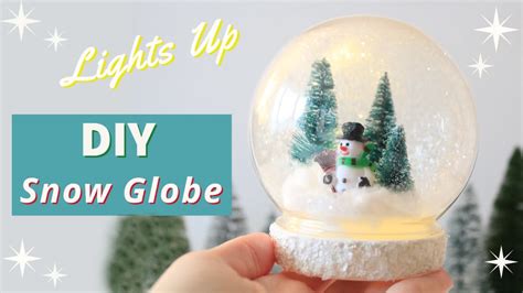 Diy Dollar Tree Snow Globe Lights Up Christmas Winter Craft