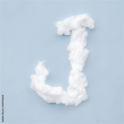 English alphabet letters In the concept of the clouds in the sky bright ...