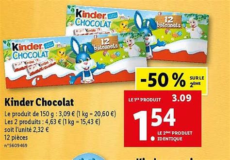 Promo Kinder Chocolat Chez Lidl Icatalogue Fr