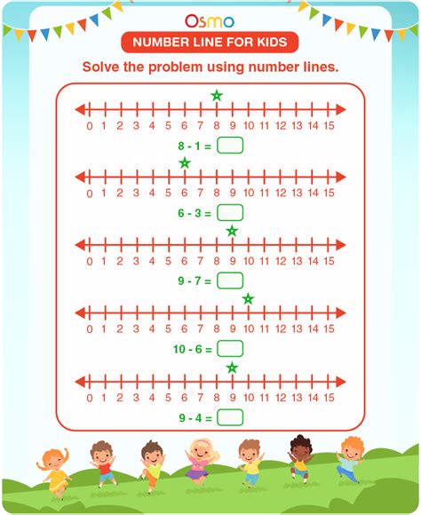 Number Line Subtraction Interactive Worksheet