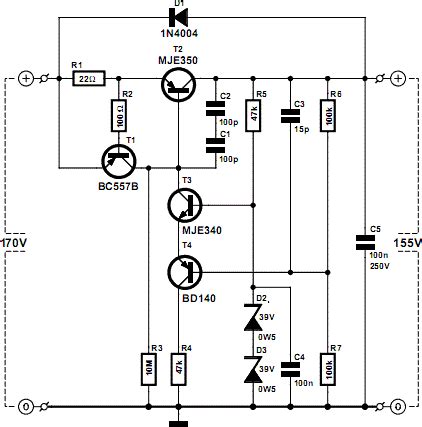 High Current Voltage Regulator Circuit Diagram