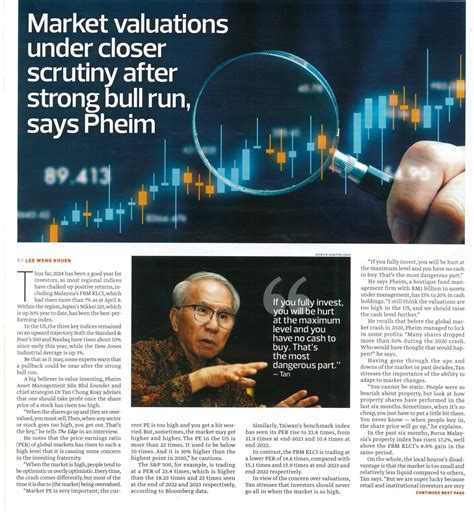 Market valuations under closer scrutiny after strong bull run, says