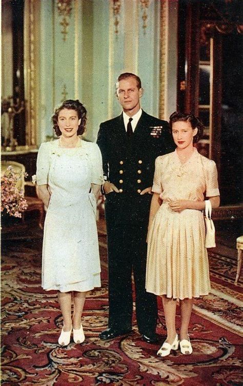 Princess Elizabeth Prince Phillip And Princess Margret I Think This