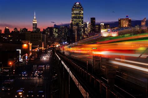 Sfondi tramonto città paesaggio urbano notte riflessione l