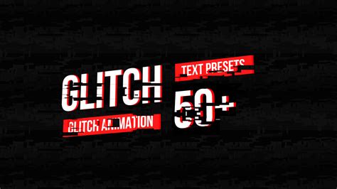 Glitch Text Presets Pack Motion Graphics Templates Motion Array