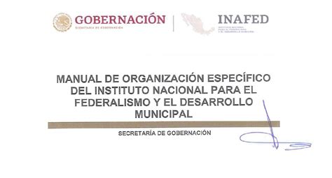 Manual de Organización Específico del Instituto Nacional para el