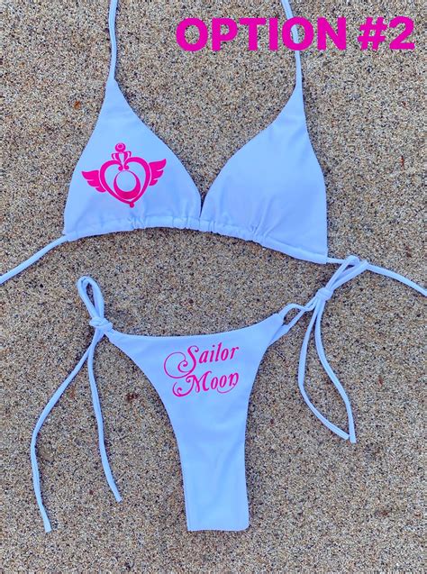 Sailor Moon Bikini Set Anime Girl Swimsuit Lolita Swimsuit Hot Sex