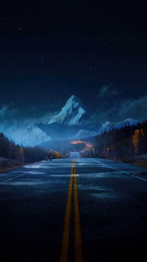 Night Road Ice Tops Iphone Wallpaper Hd Iphone Wallpapers