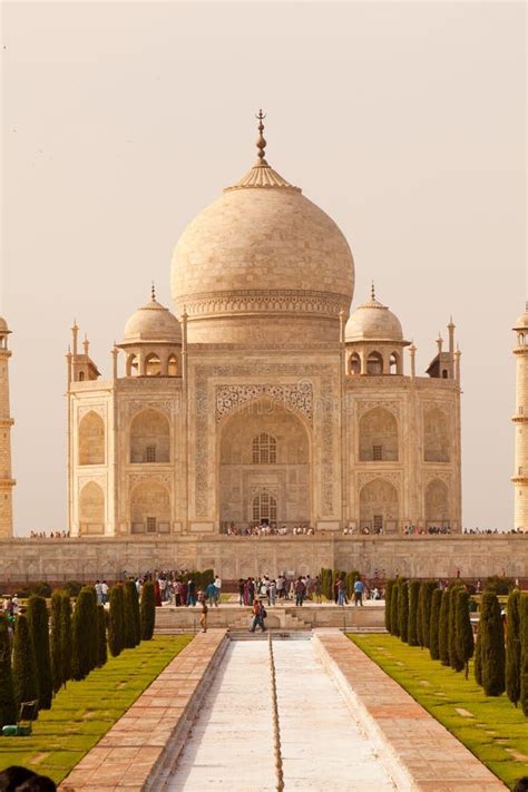 Taj Mahal In Agra India As Portrait Editorial Photo Image Of Crypt