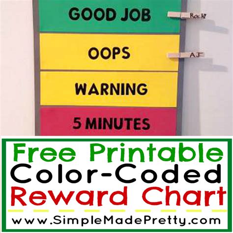 Free Printable Color Behavior Charts