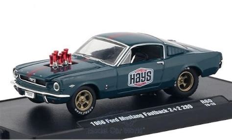 Modellautos Ford Mustang 1 64 M2 Machines Fastback 2 2 289 Blau Matt