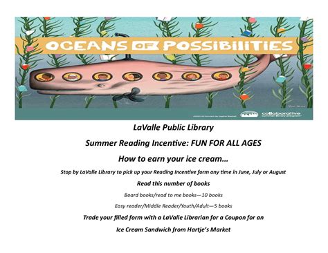 Oceans Of Possibilities Summer Reading Program La Valle Public Library