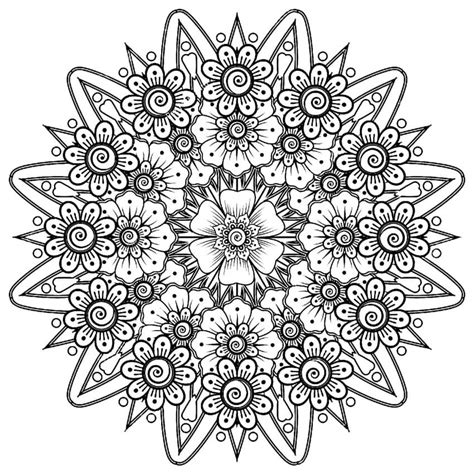 Mandala Flower For Adult