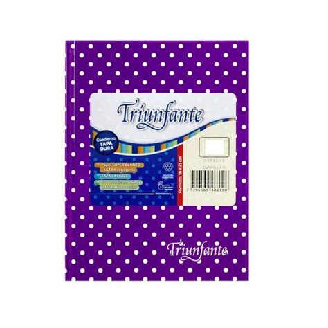 Cuaderno Triunfante Lunares T D 48 Hjs Rayado Lila Triunfante