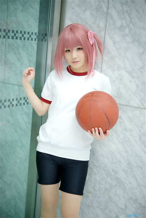 Bike Shorts Cosplay Ema Gym Uniform Kneesocks Minato Misa Pantyhose Pink Hair Ro Kyu Bu Sheer