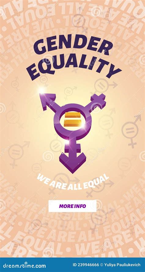 Gender Equality Symbol Of Male And Female Equal Stock Vector