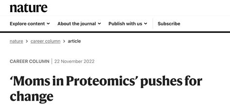 News In Proteomics Research Moms In Proteomics Pushes For Change