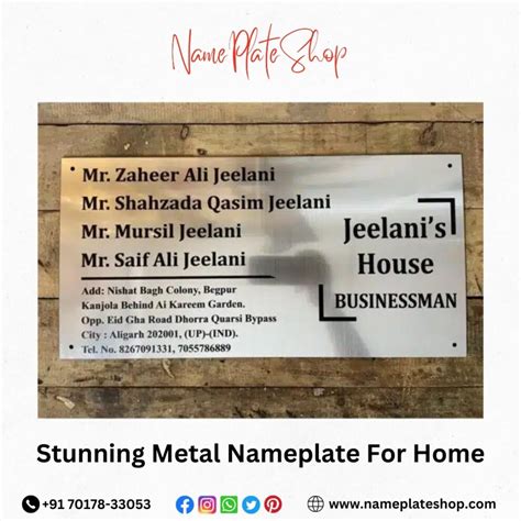 Stunning Metal Nameplates Elevate Your Home S Aesthetic