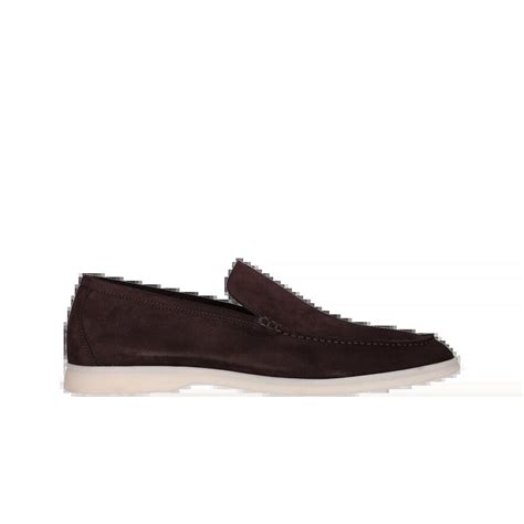 Loro Piana Summer Walk Suede Calfskin Chocolate