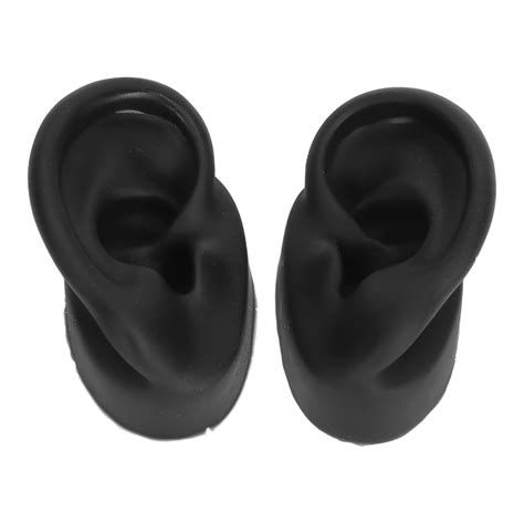 Silicone Ear Model Lifelike Flexible Reusable Left Right Ear Piercing Practice Model For