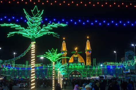 In Pictures Karbala Lights Up In Joy On Birth Anniversaries Of Imam