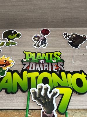 Topper De Bolo Plants Vs Zombies Compre Produtos Personalizados No Elo