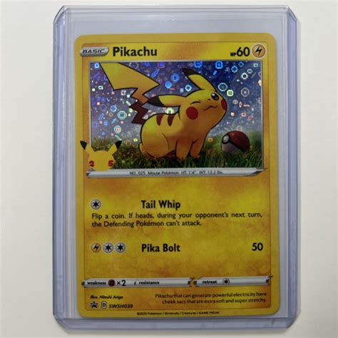 Holo Pikachu Swsh Th Anniversary General Mills Promo Pok Mon Card