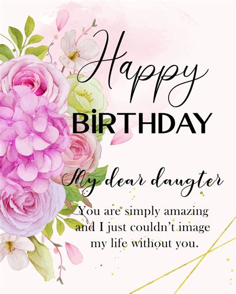 Free Happy Birthday Image For Daughter With Flowers - birthdayimg.com