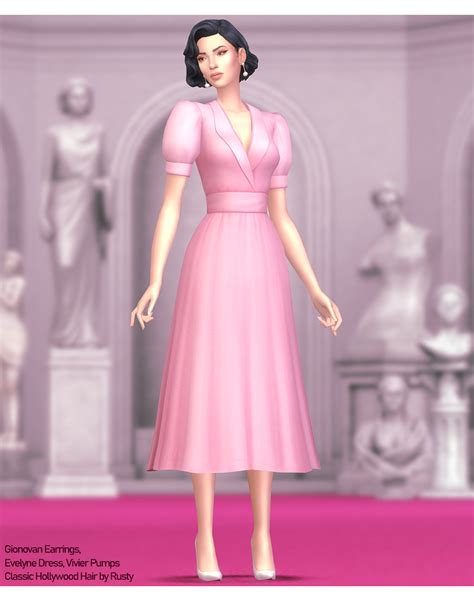 Evelyne Dress Sentate X Rusty Collaboration The Sims Create A Sim