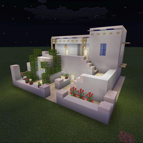 Little Greek house in one chunk : r/Minecraft