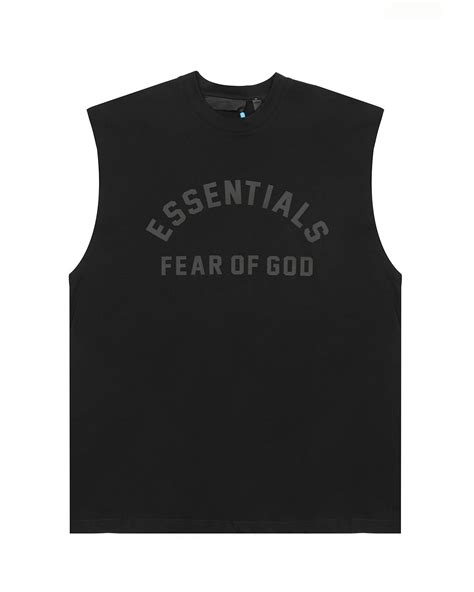 Essentials Black Bonded Tank Top In Jet Black 👉available Now👈 ️dm For More Details And Price