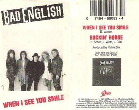 Bad English When I See You Smile 1989 Epic 34T 69082