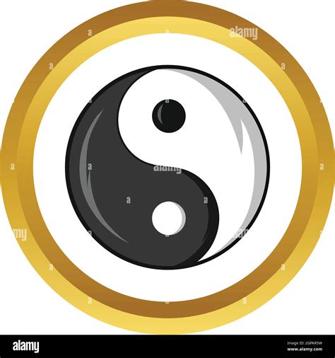 Yin And Yang Symbol Vector Icon Cartoon Style Stock Vector Image Art