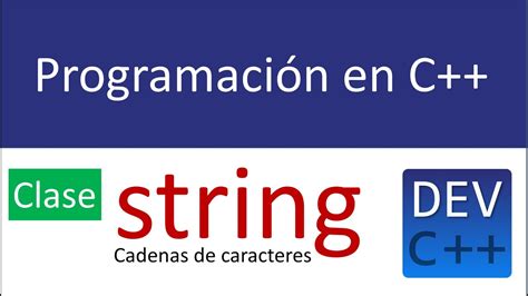 Strings En C STRING Cadenas De Texto En C Clase String