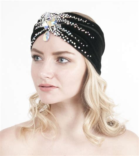 Rhinestoned Turban Headband Crystal Ab Headbands Turban Headbands