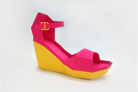 Diy High Heel Shoe 3d Papercraft 34351 Printables Design Bundles