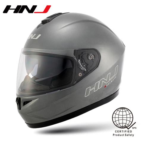 Hnj Plain Men S Full Face Motorcycle Helmet Double Visor Motor